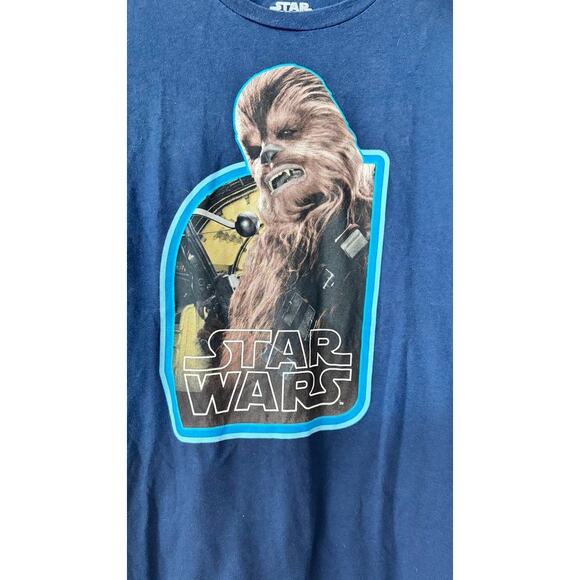 Star Wars Chewbacca Graphic Tee Navy Blue Men’s L - Picture 4 of 8